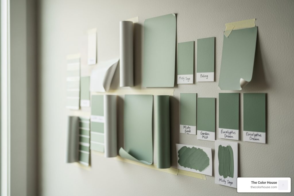 sage green paint samples