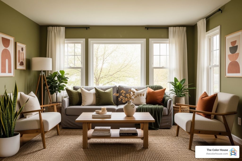 olive green color sample