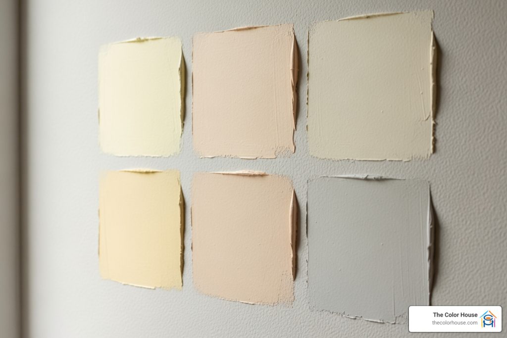 Don't Get Whipped Your Guide to Cream Paint Testers and Swatches 6 cream color paint samples