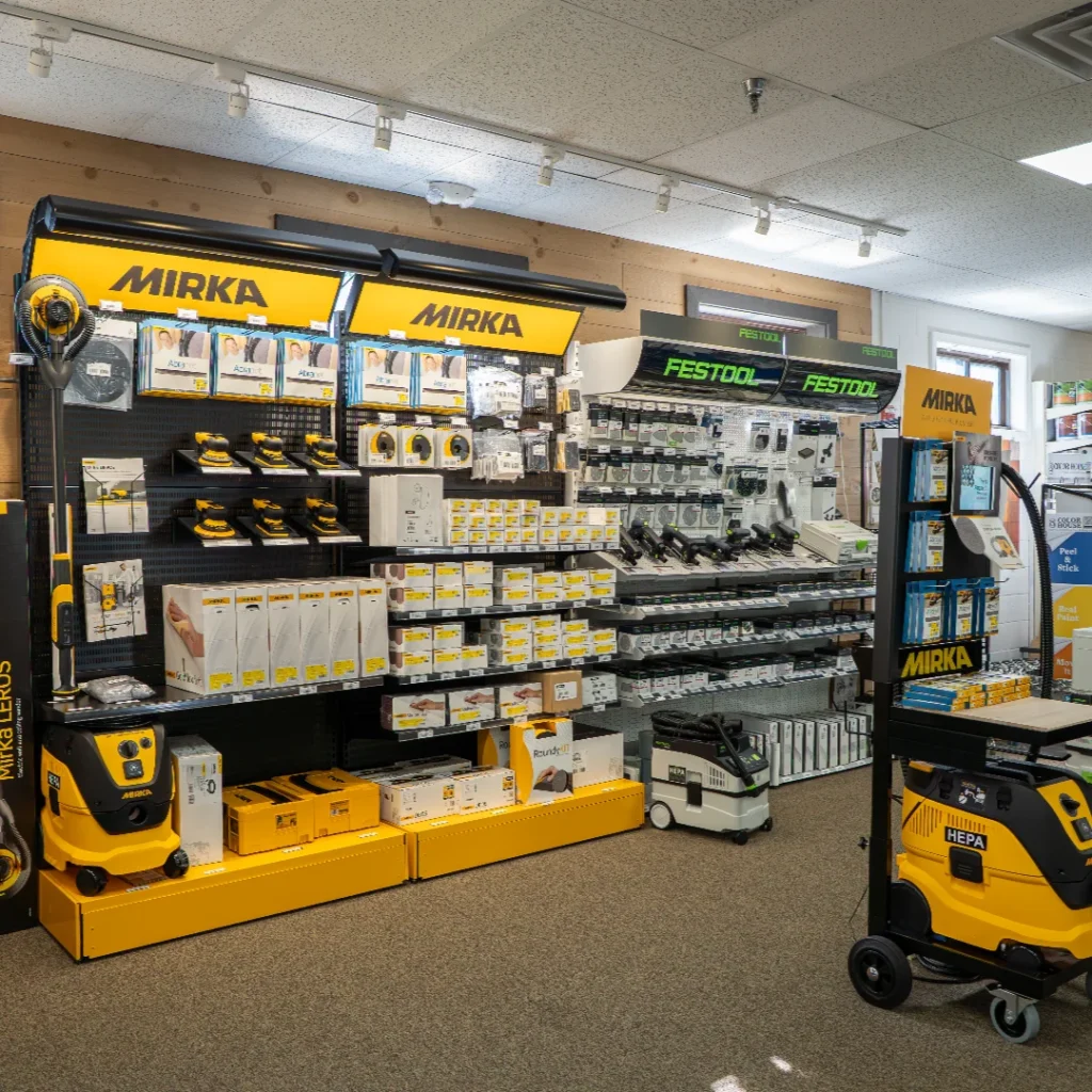 Tools and equipment display in store