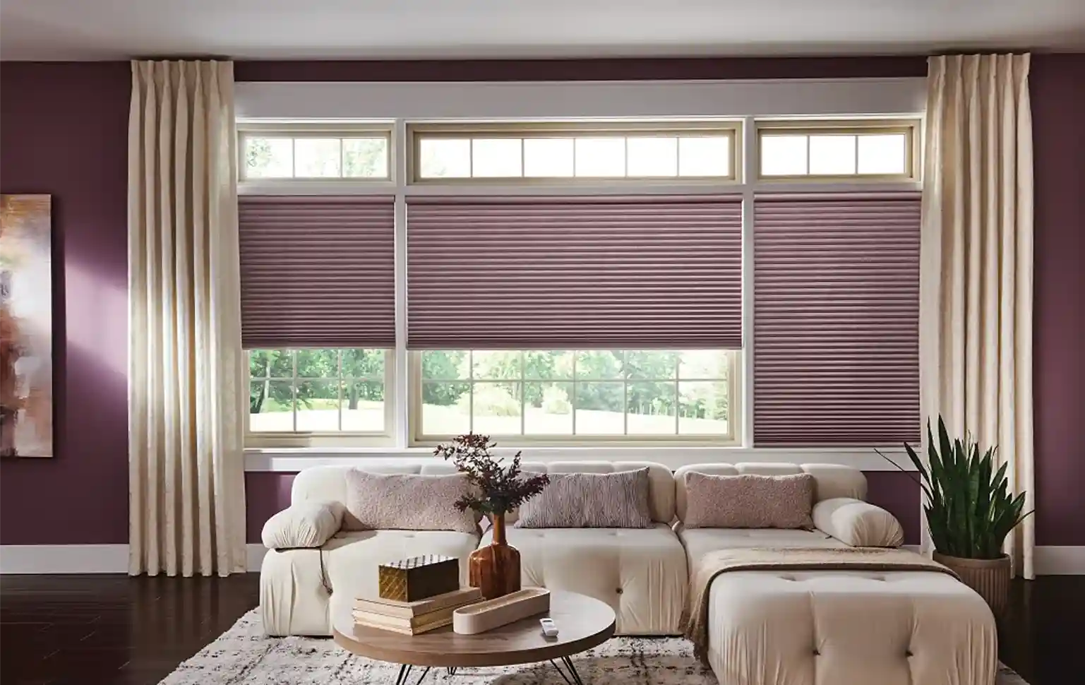 Pirouette window shadings custom widths modern living room - Pirouette shadings custom widths