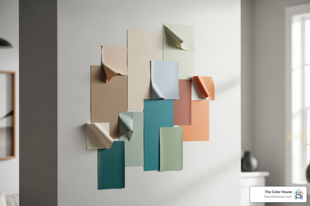 peel and stick paint samples on wall - peel and stick paint samples